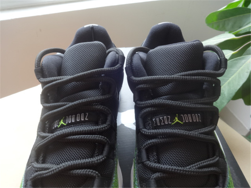 Authentic Air Jordan 11 Low Green Snakeskin