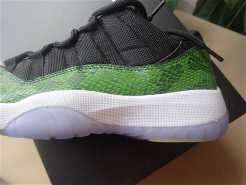 Authentic Air Jordan 11 Low Green Snakeskin