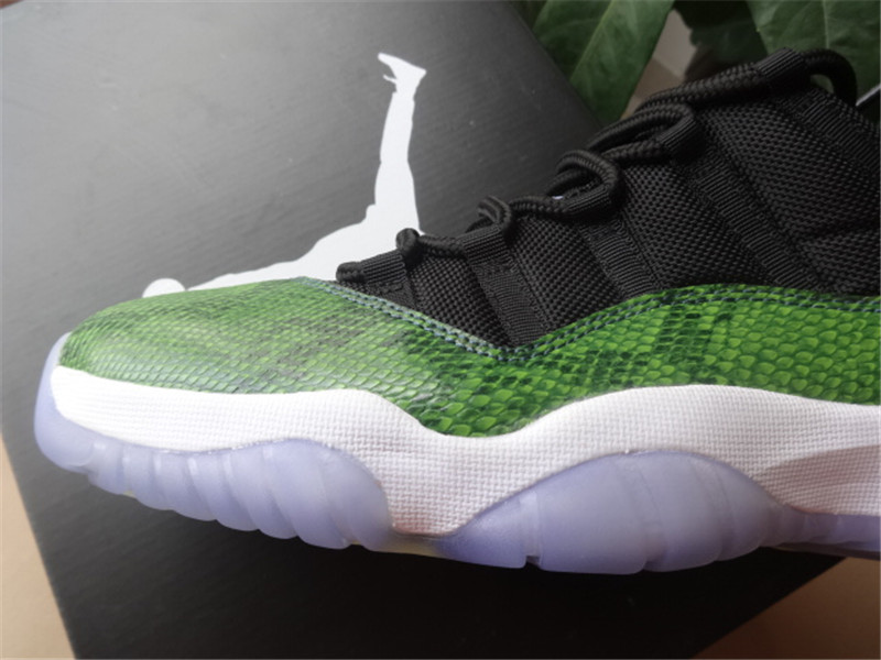 Authentic Air Jordan 11 Low Green Snakeskin