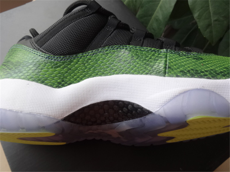 Authentic Air Jordan 11 Low Green Snakeskin